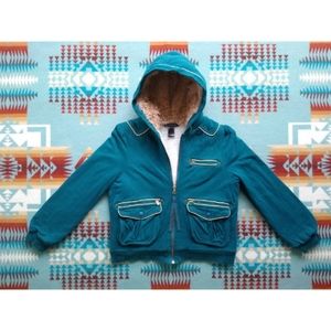 Marc by Marc Jacobs Turquoise Zip-up Hoodie